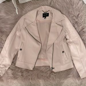 Pink leather jacket